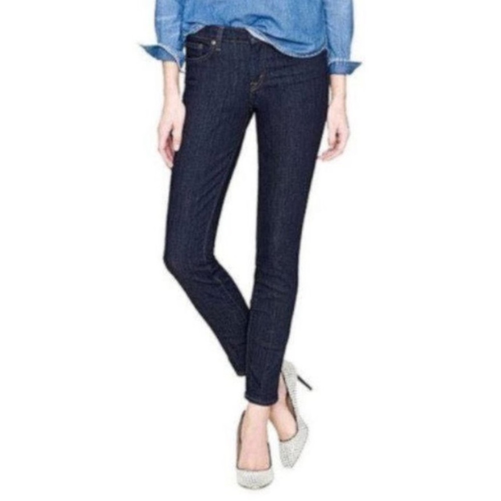 J. Crew Dark Toothpick Ankle Skinny Denim Jeans